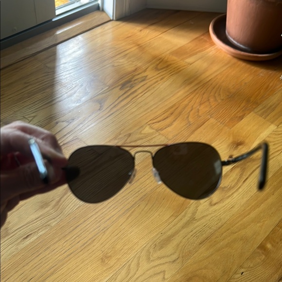 Nautica black Aviator Sunglasses with red detail - Picture 3 of 5